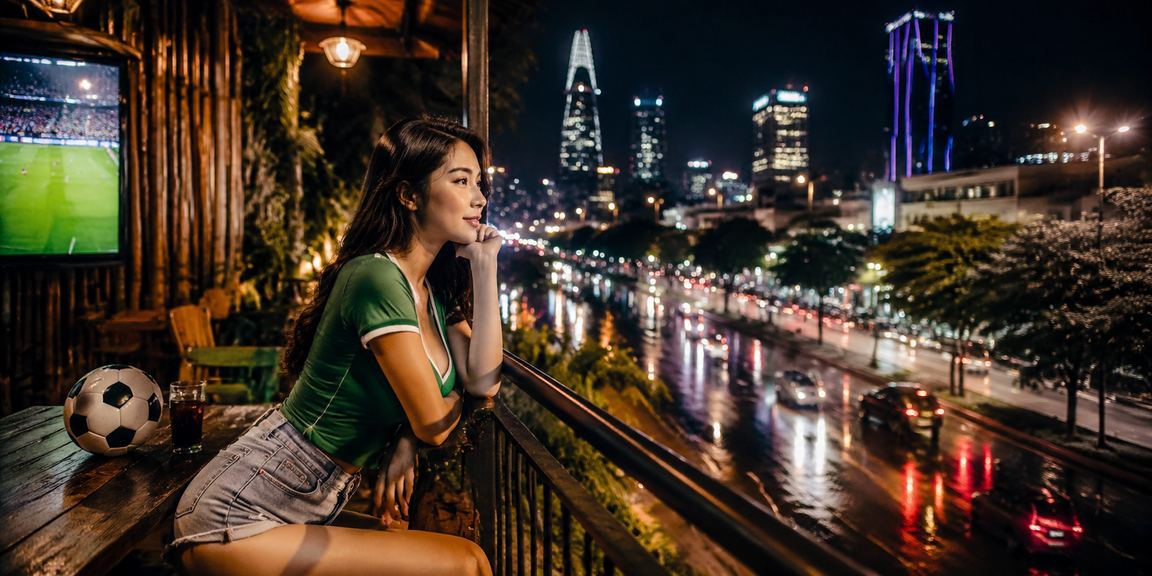 Người dùng TP.HCM theo dõi kết quả Jackpot bóng đá qua điện thoại tại quán cà phê